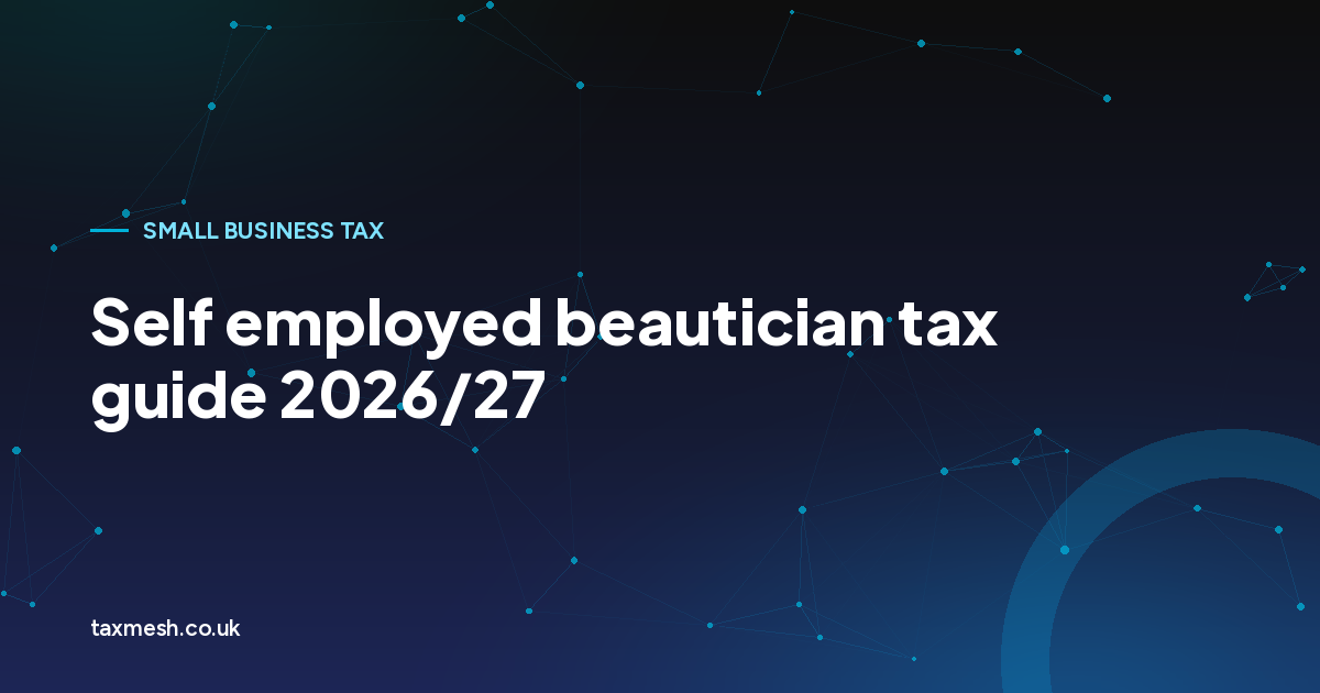 Illustration for the TaxMesh tax guide for self employed beauticians